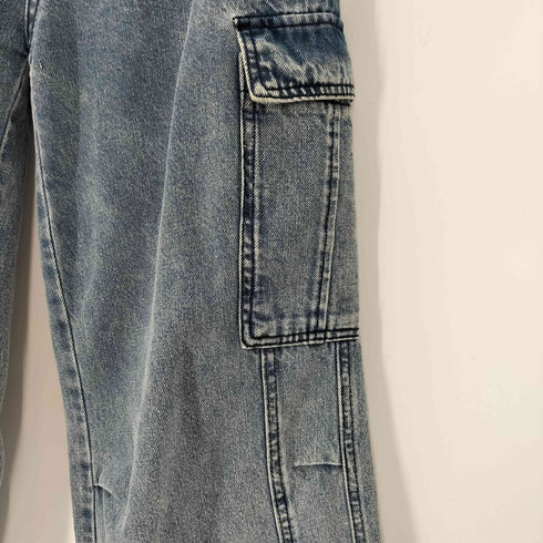 デニムワイドカーゴパンツ レディース