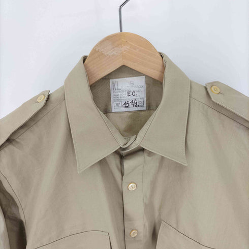 ダッチアーミー DUTCH ARMY 80S オフィサー ミリタリー シャツ 87年製 メンズ 15 1/2