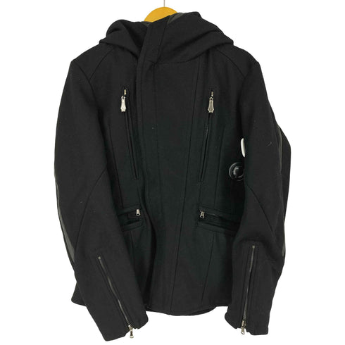 ジャックローズラブメゾン JACK ROSE Luv maison ラムレザー切替フーデットウールジャケット メンズ JPN:48