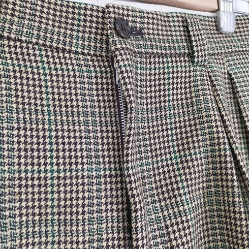 80-90S SCOOP BOYS 千鳥格子2タックウールスラックス メンズ JPN:M