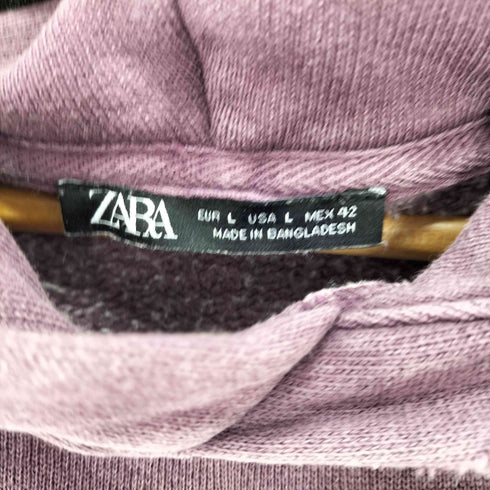 ザラ ZARA ダメージプルオーバーフーディー メンズ import:L