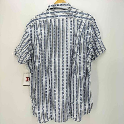 ランズエンド LANDS END 総柄 リネン ストライプ L/S シャツ メンズ import:XXL