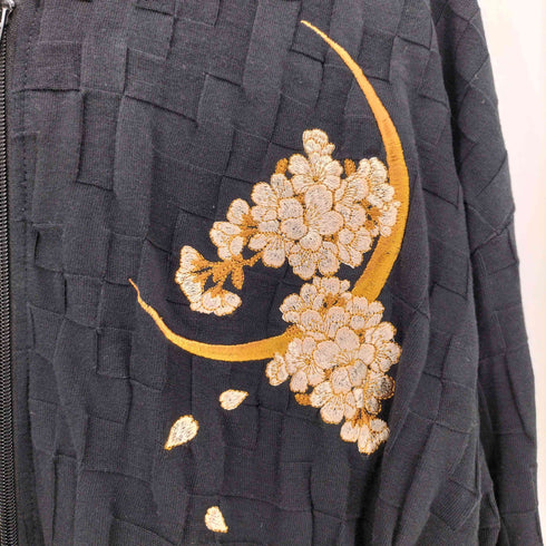 カラクリダマシイ 絡繰魂 三日月 鳳凰 刺繍 和柄パーカー メンズ XXL