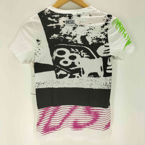 ディーゼル DIESEL プリント スリーブ刺繍Tシャツ T-SILY-WU レディース xxs
