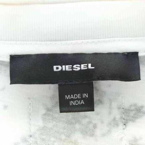 ディーゼル DIESEL プリント スリーブ刺繍Tシャツ T-SILY-WU レディース xxs