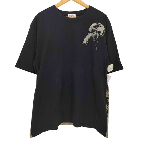 華鳥月 熊 グリズリー 和柄 Tシャツ メンズ XXL