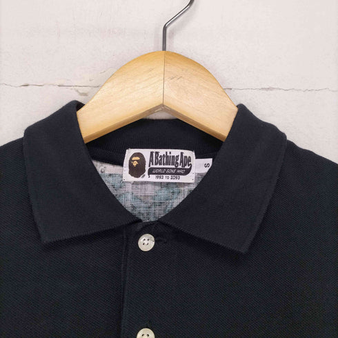 アベイシングエイプ A BATHING APE 背面カモフラポロシャツ メンズ JPN:S