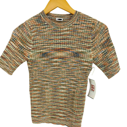 エイチビューティーアンドユースユナイテッドアローズ H BEAUTY & YOUTH UNITED ARROWS COTTON KASURI SHORT SLEEVE KNIT レディース