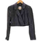 アバクロンビーアンドフィッチ Abercrombie & Fitch クロップドレザーテーラードジャケット レディース import:XS