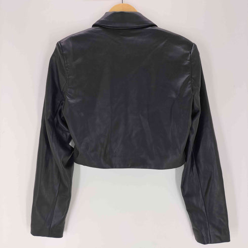 アバクロンビーアンドフィッチ Abercrombie & Fitch クロップドレザーテーラードジャケット レディース import:XS