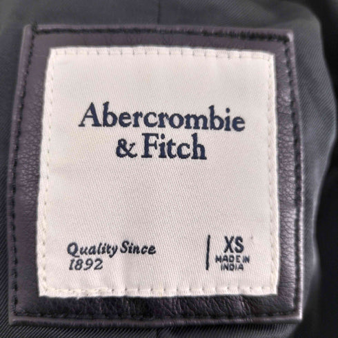 アバクロンビーアンドフィッチ Abercrombie & Fitch クロップドレザーテーラードジャケット レディース import:XS