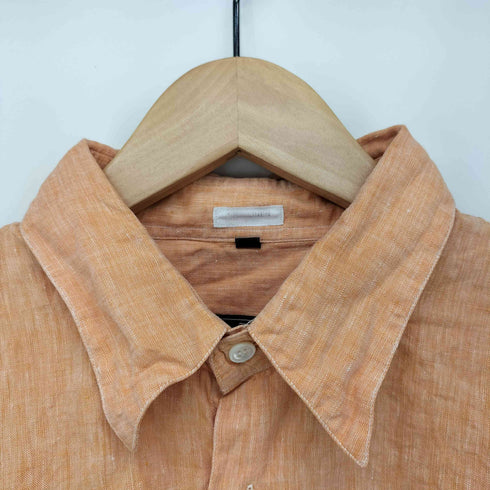 サルヴァトーレフェラガモ Salvatore Ferragamo イタリア製 リネン S/S シャツ メンズ import:L