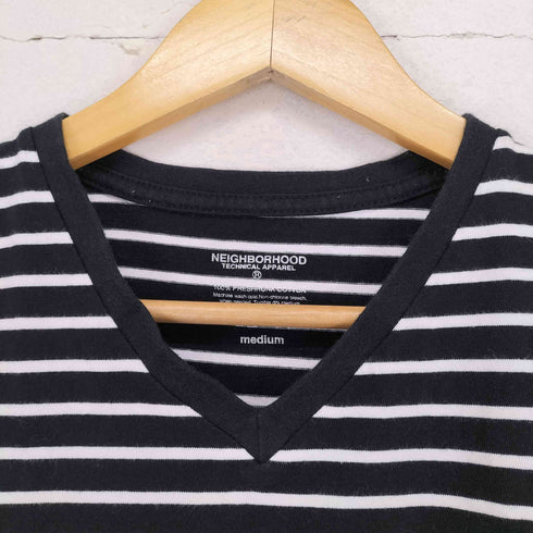 ネイバーフッド NEIGHBORHOOD ボーダー柄VネックTシャツ メンズ JPN:M