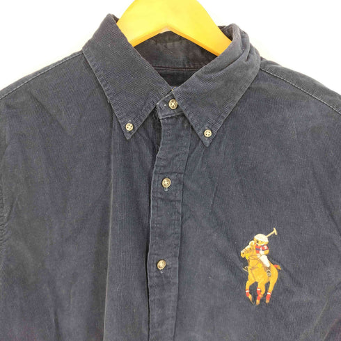 ラルフローレン RALPH LAUREN CLASSIC FIT ポロベア ポニー刺繍 コーデュロイ ボタンダウン シャツ メンズ import:L