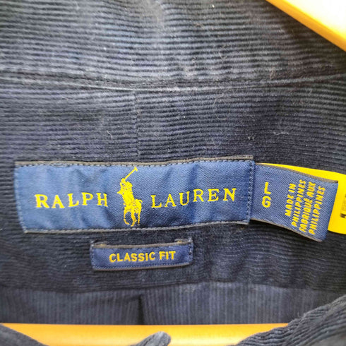 ラルフローレン RALPH LAUREN CLASSIC FIT ポロベア ポニー刺繍 コーデュロイ ボタンダウン シャツ メンズ import:L