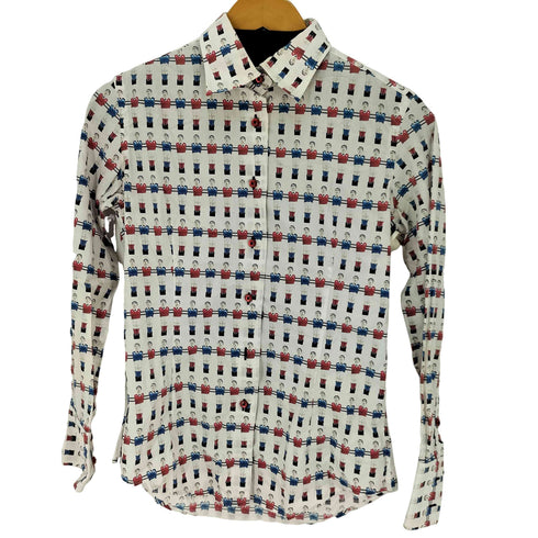 総柄L/S シャツ ボードゲーム人形 レディース JPN:1