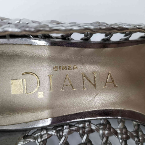 ダイアナ DIANA メタリッククロッシェパンプス レディース EUR:36