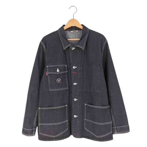 カールヘルム Karl Helmut ブラックデニム カバーオール ジャケット メンズ 4(L)