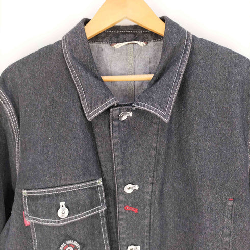 カールヘルム Karl Helmut ブラックデニム カバーオール ジャケット メンズ 4(L)