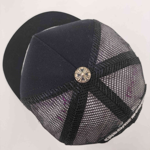 クロムハーツ CHROME HEARTS Trucker Cap Fabric Front 3 Cross Camouflage Black/White トラッカーキャップ ファブリックフロント 3クロス シルバーコンチョ メンズ ONE SIZE