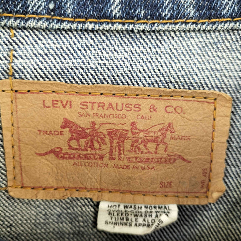 リーバイス Levis USA製 ボタン裏525 70505 0217 スモールe ケアタグ 移行期 デニムトラッカージャケット メンズ 46