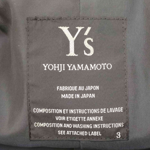 ワイズ Ys 16AW ウール チェスターコート レディース JPN:3