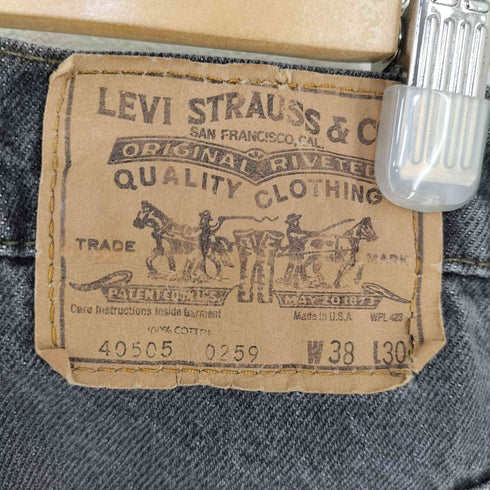 リーバイス Levis USA製 ボタン裏575刻印 40505 0259 先染め ブラックデニム メンズ 38inch