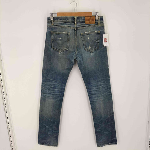 ヒステリックス HYSTERICS 00S USED加工スタッズデニムパンツ 小窓 ボタンフライ クラッシュ メンズ 28inc