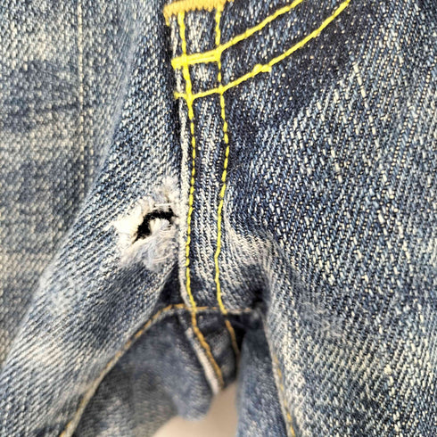 ヒステリックス HYSTERICS 00S USED加工スタッズデニムパンツ 小窓 ボタンフライ クラッシュ メンズ 28inc