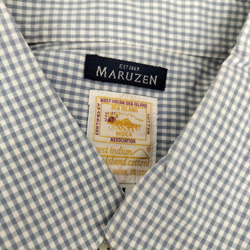 MARUZEN 半袖チェックボタンダウンシャツ メンズ JPN:M