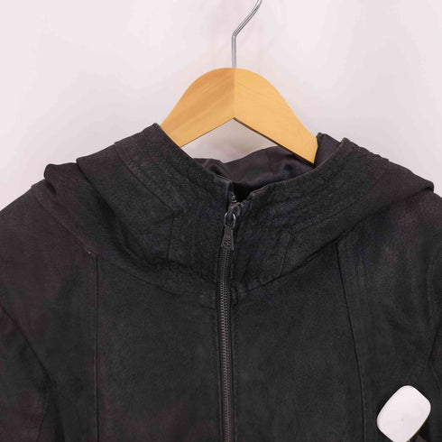 ノーアイディー NO ID. 12AW コーティングレザーフーデッドBLZ メンズ JPN:1