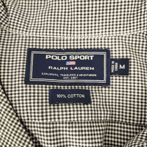 ポロスポーツラルフローレン POLO SPORT RALPH LAUREN コットン開襟チェックシャツ メンズ import:M
