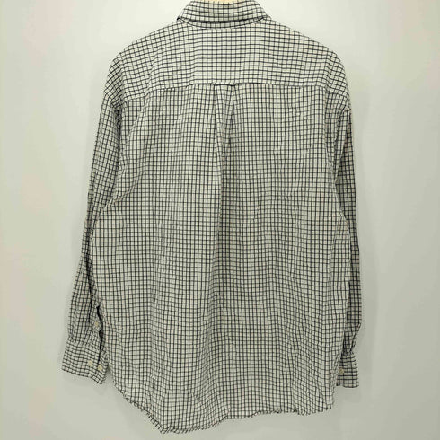 ノーティカ NAUTICA 80-90s チェック柄 TWO-PLY COTTON ボタンダウン ロングスリーブシャツ メンズ import:L