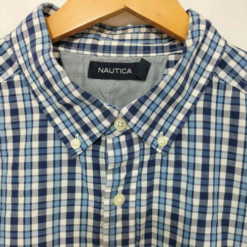 ノーティカ NAUTICA 80-90s チェック柄 ボタンダウン ロングスリーブシャツ メンズ import:XL