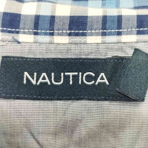 ノーティカ NAUTICA 80-90s チェック柄 ボタンダウン ロングスリーブシャツ メンズ import:XL