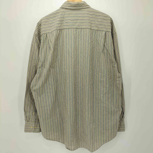 ノーティカ NAUTICA 80-90s ストライプ柄 TWO-PLY COTTON ロングスリーブシャツ メンズ import:XL