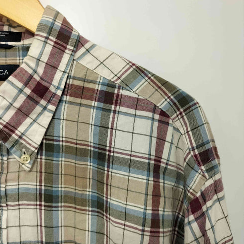 ノーティカ NAUTICA 80-90s チェック柄 ボタンダウン ロングスリーブシャツ メンズ import:XL