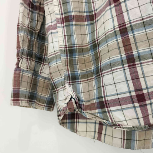 ノーティカ NAUTICA 80-90s チェック柄 ボタンダウン ロングスリーブシャツ メンズ import:XL