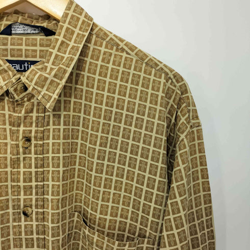 ノーティカ NAUTICA 80-90s 総柄 ロングスリーブシャツ メンズ import:XL
