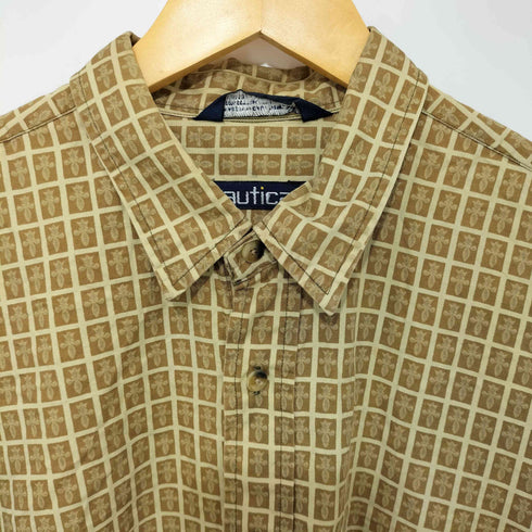 ノーティカ NAUTICA 80-90s 総柄 ロングスリーブシャツ メンズ import:XL