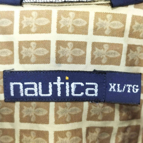 ノーティカ NAUTICA 80-90s 総柄 ロングスリーブシャツ メンズ import:XL
