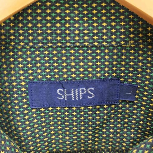 シップス SHIPS 総柄L/Sコットンシャツ メンズ JPN:L