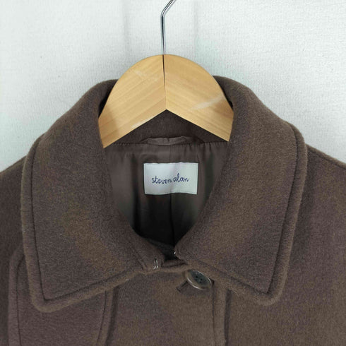 スティーブンアラン Steven Alan 22AW BEAVER TENT COAT カシミヤ混 比翼ボタン ステンカラーコート レディース JPN:M