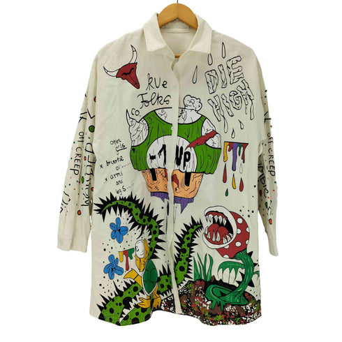L/S キャラクターグラフィックリメイクシャツ メンズ
