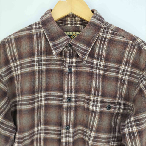 ジョセフアボード JOSEPH ABBOUD ポケット付き ネルチェックシャツ メンズ import:L