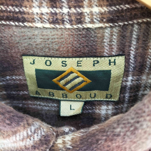 ジョセフアボード JOSEPH ABBOUD ポケット付き ネルチェックシャツ メンズ import:L