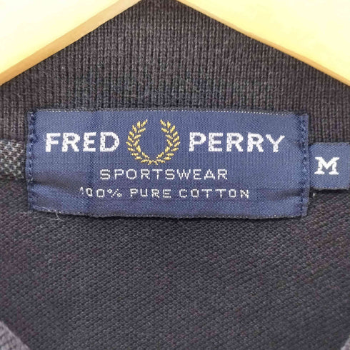 フレッドペリー FRED PERRY SPORTSWEAR ロゴ刺繍 ピュアコットン S/S ポロ シャツ メンズ import:M