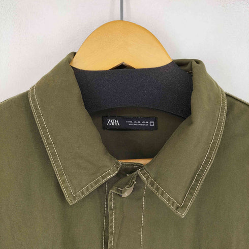 ザラ ZARA フロントポケットシャツジャケット メンズ import:XL
