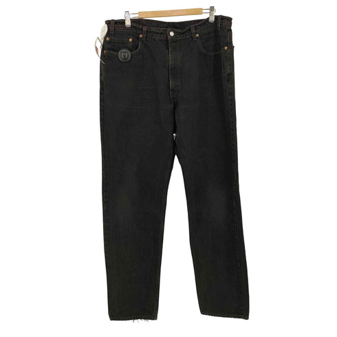 リーバイス Levis USA製 ボタン裏585刻印 550 後染め ブラック テーパードデニムパンツ メンズ 40inch