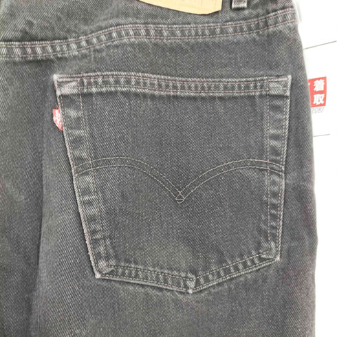 リーバイス Levis USA製 ボタン裏585刻印 550 後染め ブラック テーパードデニムパンツ メンズ 40inch